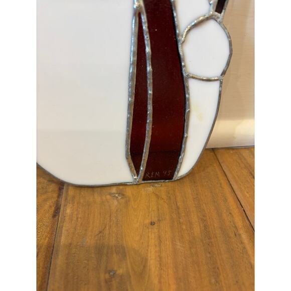 Vintage Stained Glass Snowman Christmas Ornament 1995 - Picture 2 of 3